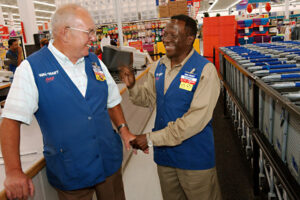 Walmart Senior citizen working past age 65
